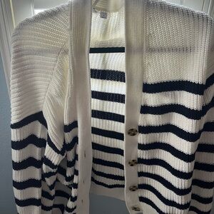Gap navy and white cotton cardigan size XL